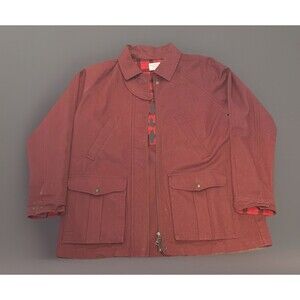 Filson Women’s Burgundy Cotton Canvas Field Jacket Size XL Chore Barn Coat